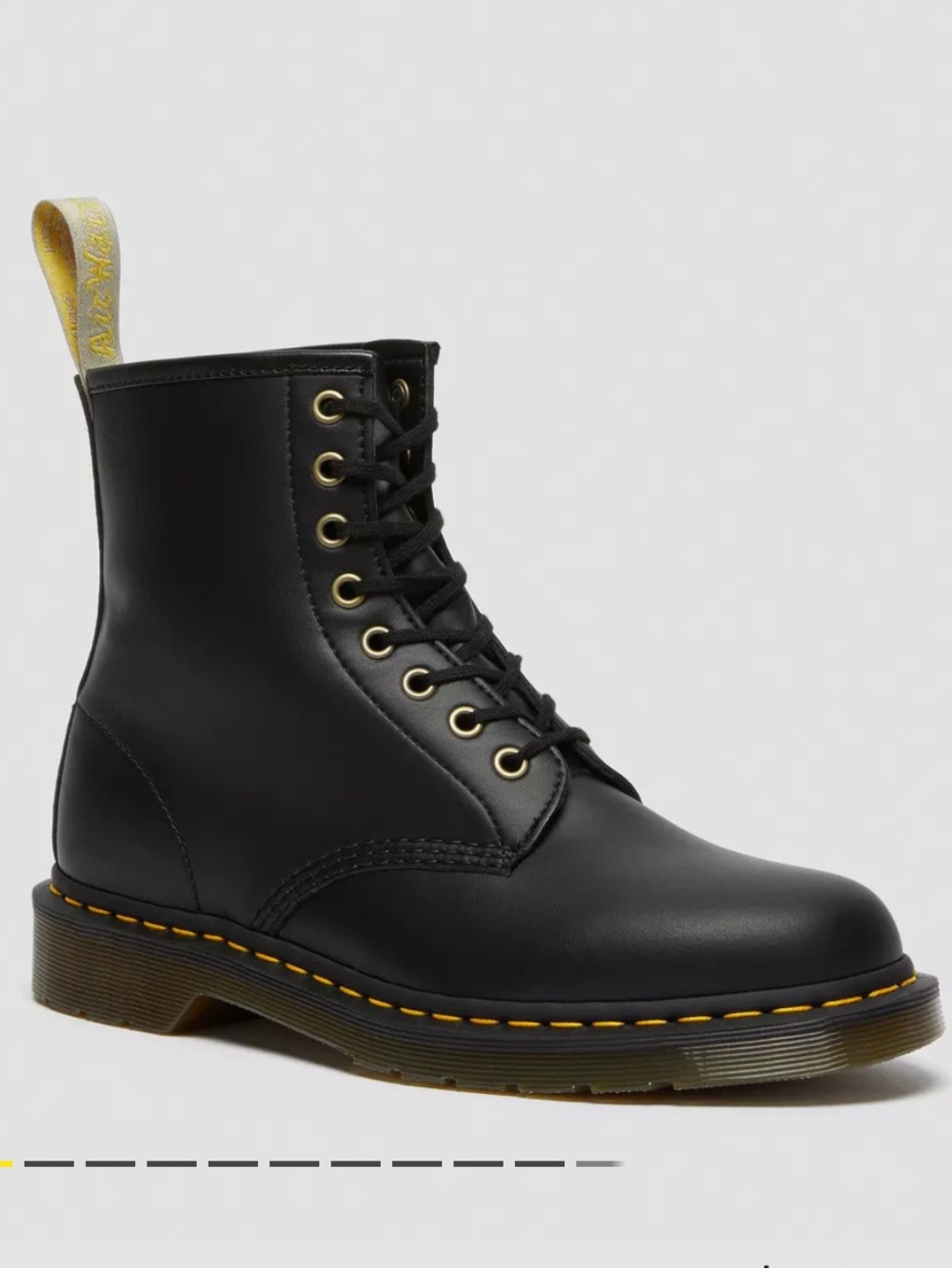 Vegan Dr. Martens Black 1460 Felix Lace-Up 8-Eye Boots Size 7